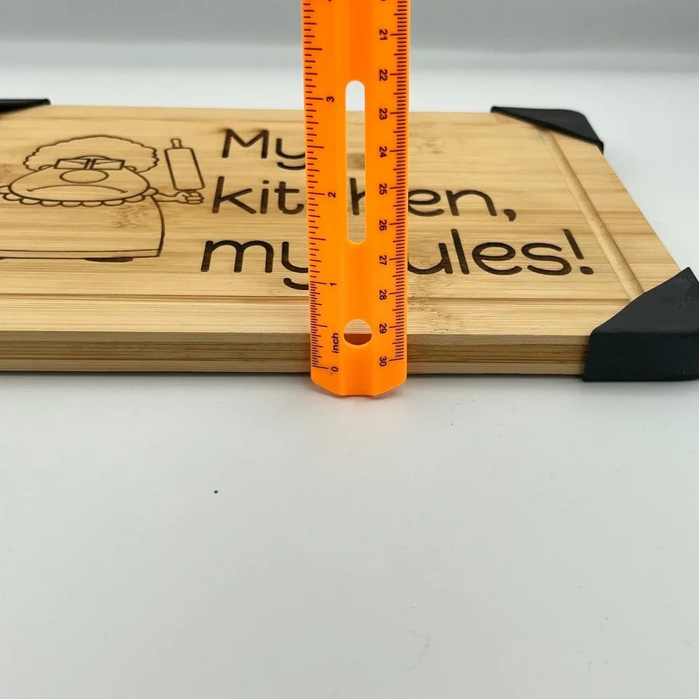 My Kitchen‎ My Rules Bamboo Cutting Board Funny Grandma Gift